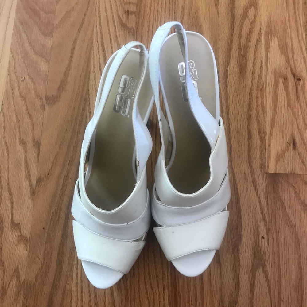 9 & Co White Sandals, Size 9